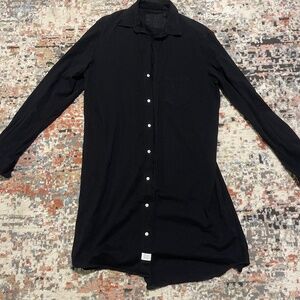 Frank and Eileen Black Mary Shirt Dress Button Down Medium